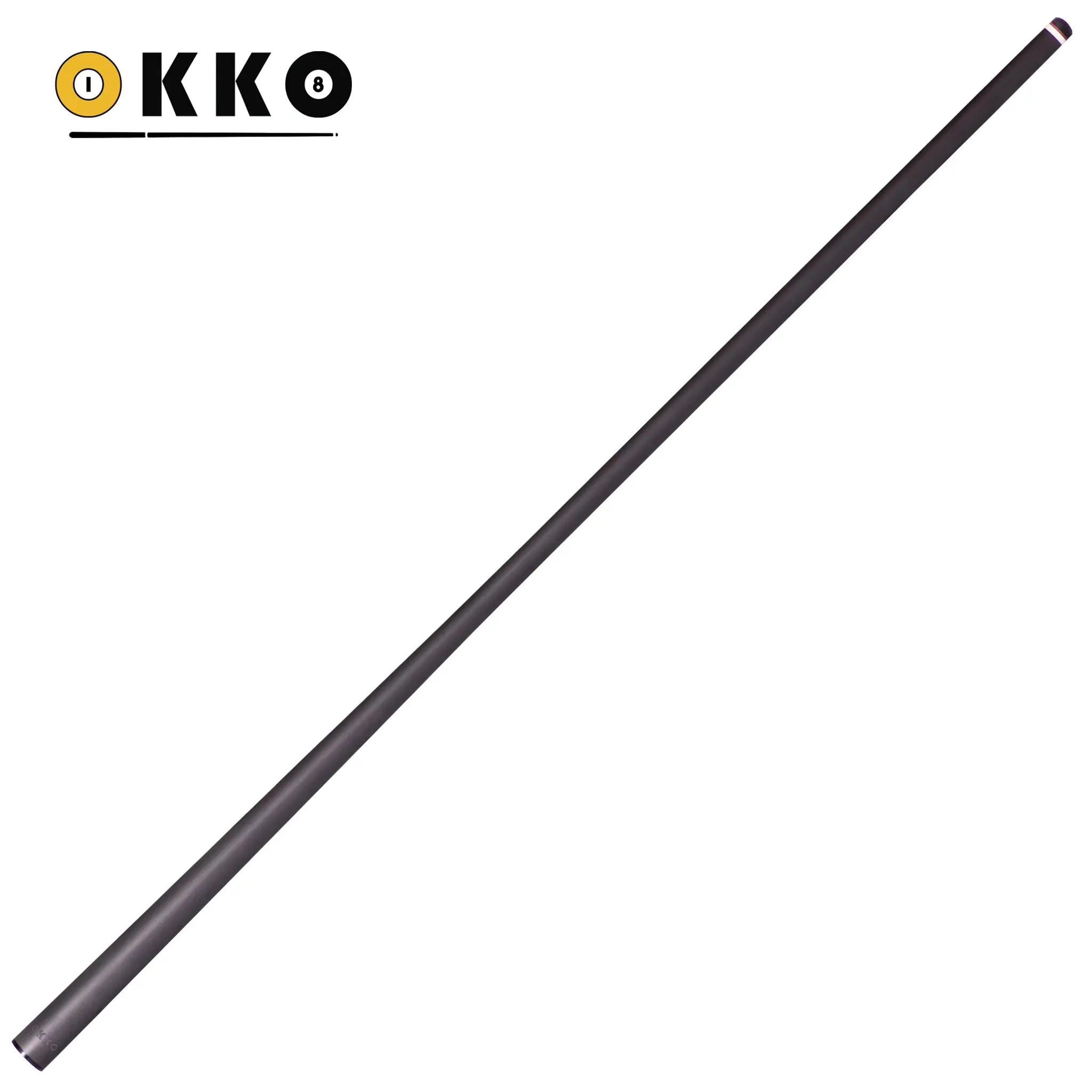 OKKO Carbon Fiber Shaft for Pool Cues, 12.5 mm cue tip,  5/16"-18 Joint, White Ferrule