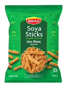 Soya Sticks Masala Munch 7.05 oz (200g), Spicy and Crunchy Indian Snacks, Tasty and Flavorful, Anytime Munch, Party Mix, Bar Snacks, Ready-to-Eat