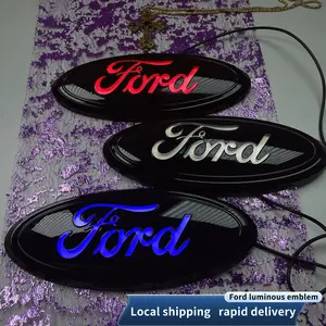 For Ford F150 Raptor Edge Explorer Grille Emblem LED Car Emblem Light Rear Light Car Emblem Car Accessories Car Stuff Truck Accessories Truck Stuff Car Decor Trim Lights Ford Car Modification