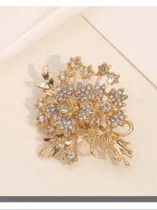 1pc Fashionable And Atmospheric Fortune Tree Brooch High-End Suit Accessories Female Pin Fixed Clothes Decorative Brooch Flower Brooch