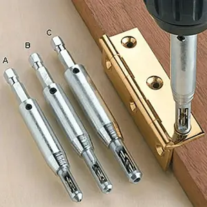 Hand Drill Positioning Punching Set - Articulated Drill for Woodworking Door and Window Hinge Leaf Hole Opener with Special Hexagonal Handle Drill Bit Drill Bits Set