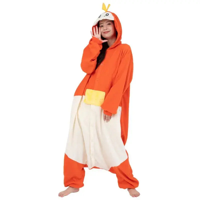 Fuecoco Adult Onesie Kigurumi Pijamas Anime Cartoon Pyjamas Halloween Christmas Party Cosplay Costume Overall Clothes Jumpsuits