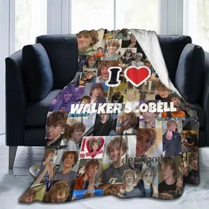 Walker Scobe-ll Fleece Blanket Soft Cozy Throw Blanket 80x60, Lightweight Fuzzy Comfy Flannel Blanket Warm Plush Throw Blankets for Couch, Sofa, Bed