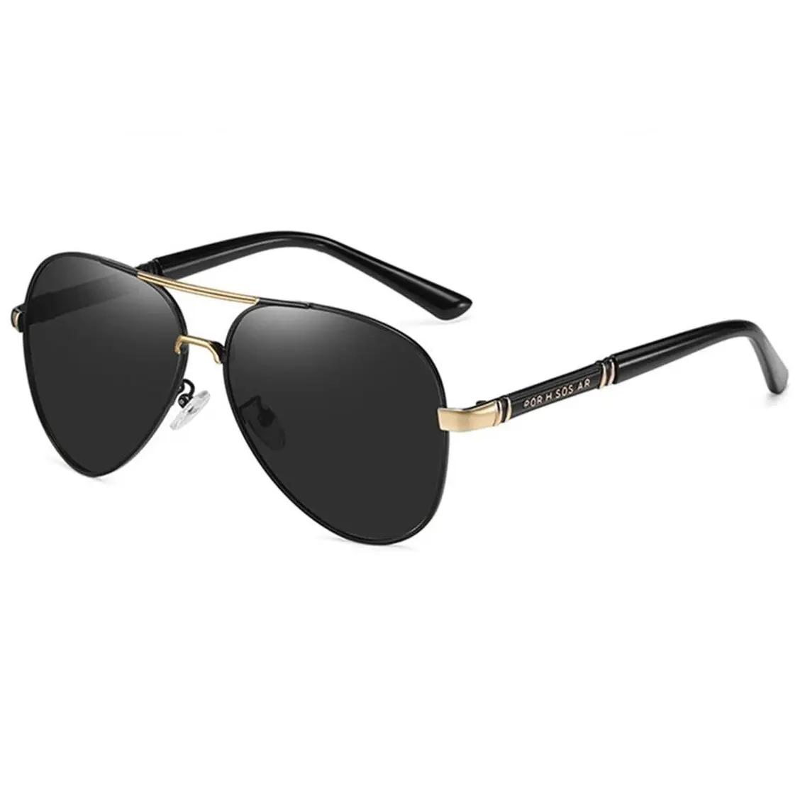 Black Square Frame Sunglasses with Dark Lenses