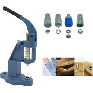 600 Sets of 9.5 mm Variety Prong Snaps Buttons Set with Manual Press Machine and Snap Button Dies
