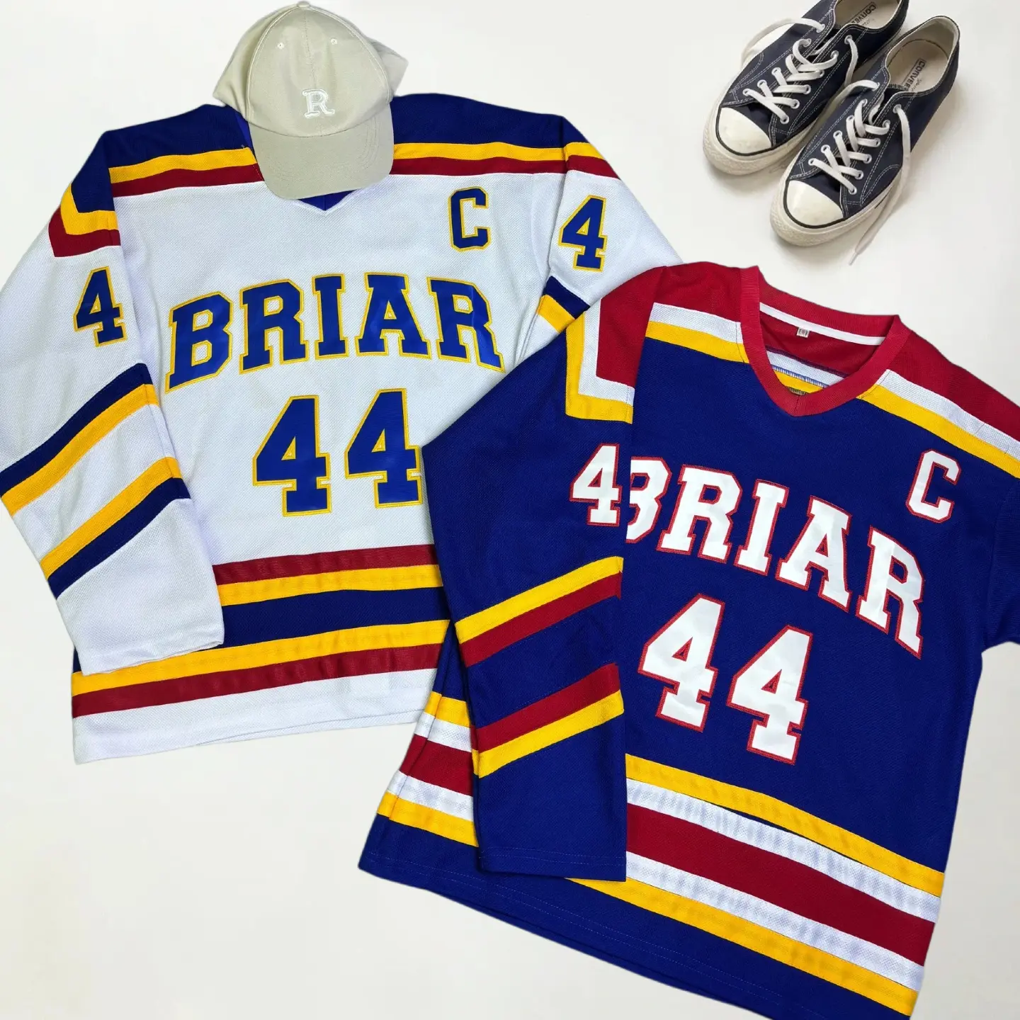 Men's Garrett Graham #44 Ice Hockey Jersey Hockey Jersey Shirt Long Sleeve Cosplay Uniform White Men Halloween Carnival Party Outfits