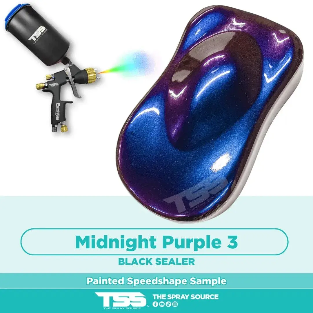 Midnight Purple 3 Alpha Custom Color Painted Sample (Black Ground Coat)