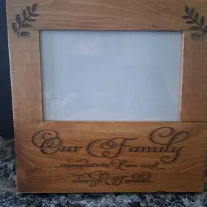 Wood Picture Frame Laser Engraved Our Family Moments to Love Cherish Forever Personalized Decor Photo Wall Wooden