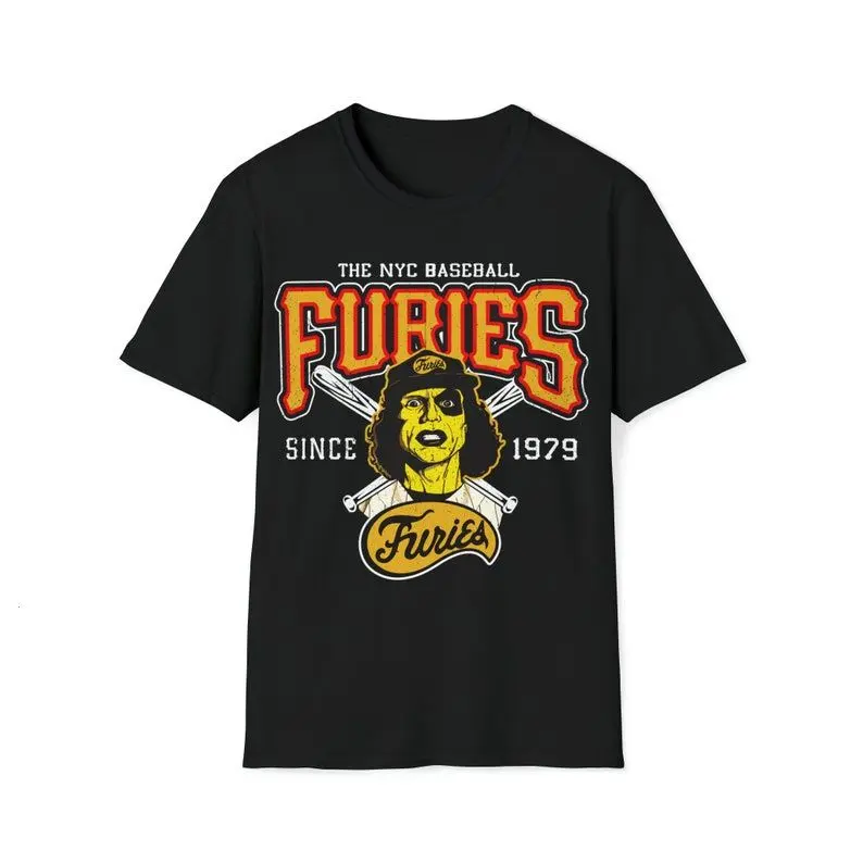Baseball Furies Gang Softstyle Black TShirt from The Warriors Movie Worn out 70s Graphic Tee Unisex Cotton Shirt with Original Gift Artwork