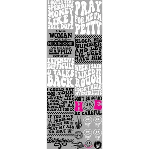 Pray For Me I'm Petty  DTF Transfers Gang Sheet 22” wide x 60” long DIY Direct to Film T Shirt Transfers