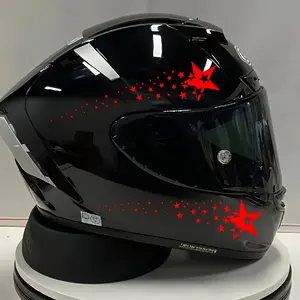 1SET Shooting Star Creative Car Decorative Sticker for Motorcycle Helmet Decoration, Easily Upgrade Helmet's Cool Starry Style, Star Trail + Star Design Makes Helmet Say Goodbye to Monotony, Show Motorcycle Enthusiast Proposition