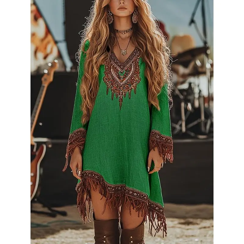 slim fit dress slacks PLUS SIZE Anais Maxi Dress - Green | Boho Plus Size Dress main image 0