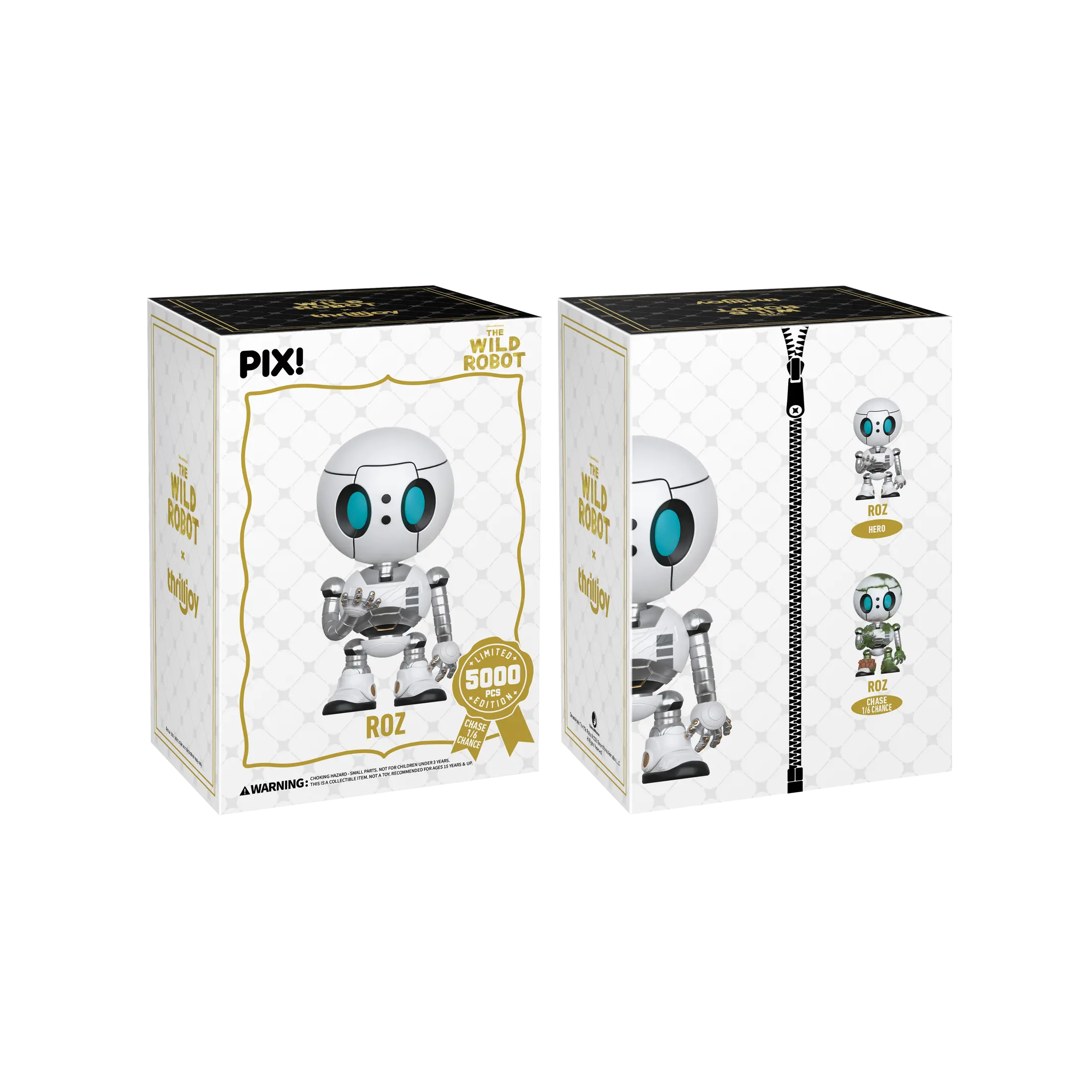 Thrilljoy PIX! The Wild Robot Roz LE 5000 Collectible Blind Box Vinyl Figure Sealed Hobby Box