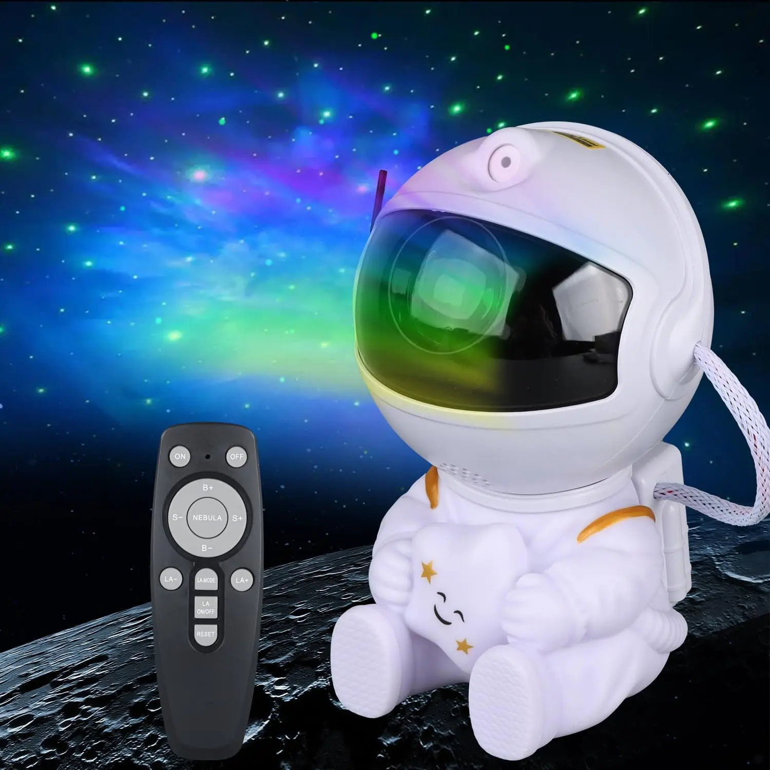 Astronaut Galaxy Star Projector, Night Light for Kids, Original White Gift