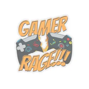 GAMER RAGE!!! Kiss-Cut Stickers for Sticker Bombing your Gear