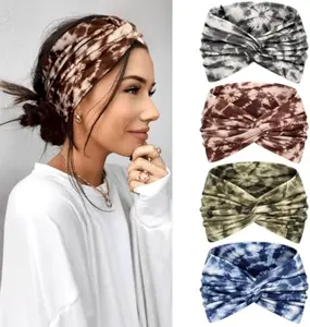 New Yoga Headband Tie-Dye Women's Headband Printed Cross Headband Hair Accessories Fashion Headband Set
