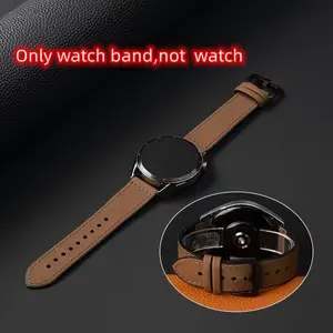 18mm, 20mm, 22mm Watch Band, Silicone Synthetic Leather Strap, Fits Samsung Galaxy/garmin/huawei/xiaomi/amazfit, Durable Quick Release Design, Smart Watch Strap