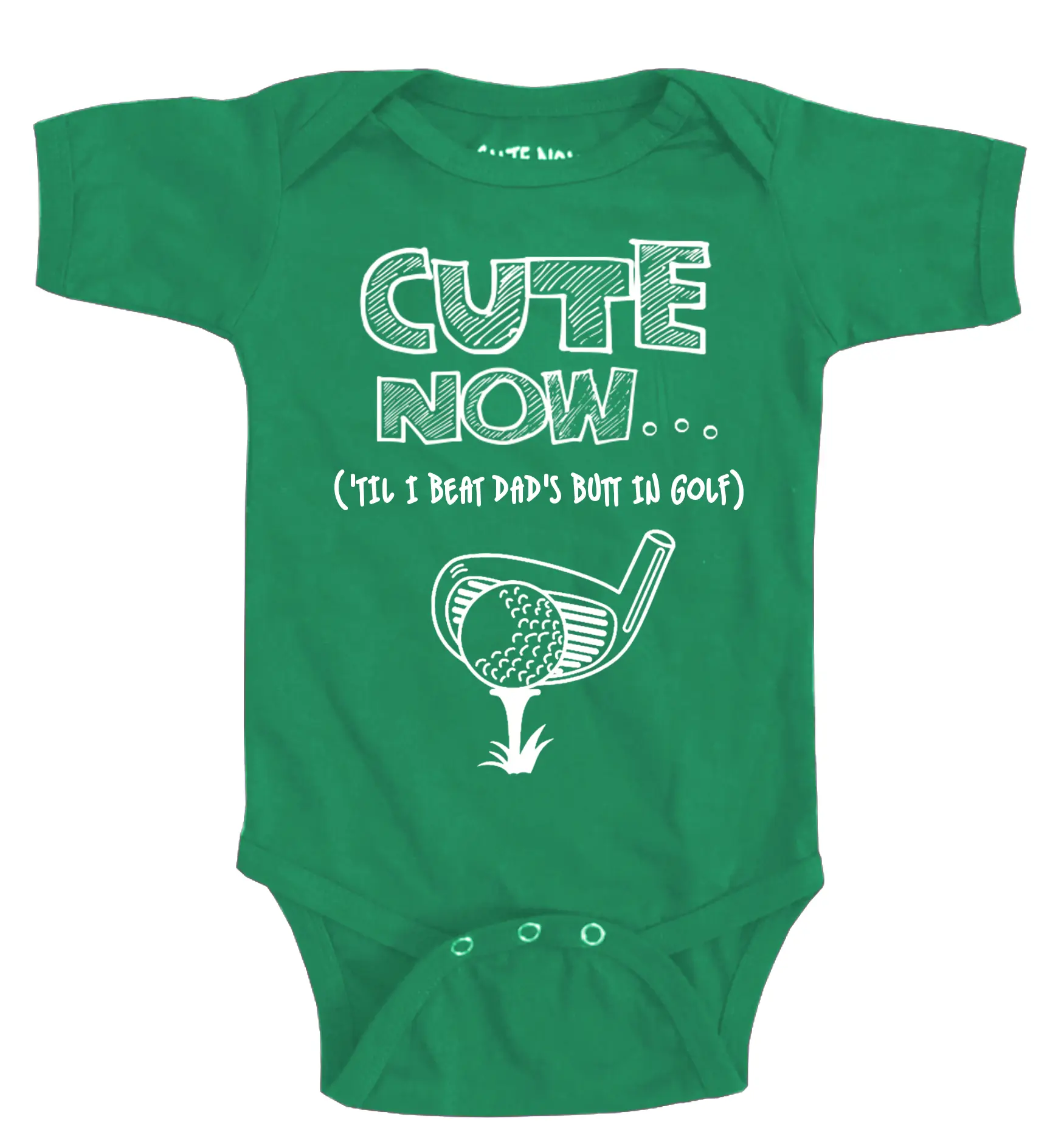 Cute Now... 'Til I Beat Dad's Butt in Golf Baby Infant Funny Bodysuit Gift for Golfers Baby Outfit Golf Ball