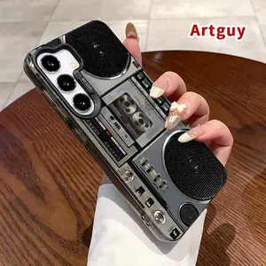 Phone Case for Samsung Galaxy S24 Plus S25 Ultra S23 Ultra S22+ Creative Radio Patterned Anti-Scratch Shockproof Pocket-Friendly durable Cover Cellphone Protective