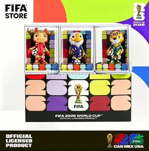 Official Licensed FIFA World Cup 2026 USA Canada Mexico Mascot 6cm 9cm 3-Pack Full Set Figurine | Premium High Detail Collectible Soccer Statue for Home Office Desk Shelf Display | Authentic Football Fan Gift Birthday Holiday Souvenir Official Merchandise