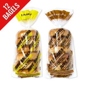 Just Bagels 6 Plain and 6 French Toast Bagels Non-GMO Authentic New York Style Chewy Crunchy Bagels Made in Da Bronx
