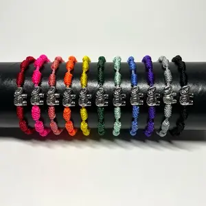 Elephant Knotted Bracelet - Handmade Knot Bracelet, Knot Bracelet, Elephant Charm, Elephant Bracelet