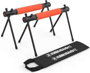 Rubberbanditz Parallette, Parallel Bars & Dip Station | at Home Gym Workout Equ