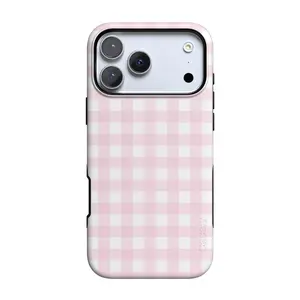 Casely iPhone 17 Pro Case | Sunday Best | Pink Plaid | Bold Protective Design | Compatible with MagSafe