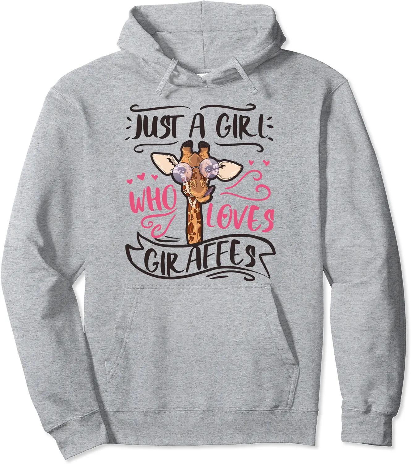 Giraffe Teens Women Gift Best Friend Lovers Just A Girl Pullover Hoodie - Parisbus Shop 95B07XDCJ4QS