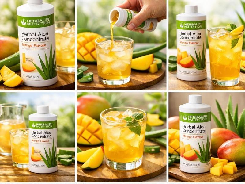 Nutrition Herbal Aloe Concentrate Mango - Concentrated Aloe Vera for Digestive Health, Versatile Use, Easy to Incorporate