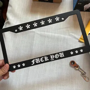 Not_chrome F*ck You FU License Plate Frame