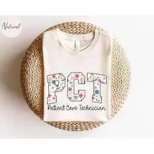 Floral PCT Nurse Shirt, Flower PCT Nurse T-shirt, PCT Nurse Gift, Patient Care Technician Tshirt, Nurse Appreciation T shirt, Pct tee
