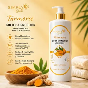 Simply Turmeric Body Lotion with Pump | Moisturizing Daily Skin Care Lotion | 500mL (16.9 fl oz)