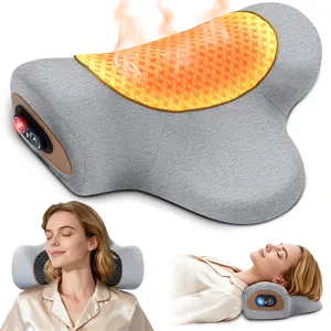 3-in-1 Heated Neck Massager Pillow, Rechargeable, Vibration & Air Compression - Massage Hump Soothing Neck Relaxation, Posture Support