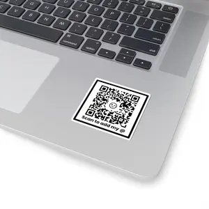 Funny Couple "Oh GOD please NO" QR Code Prank Kiss-Cut Stickers for Laptop, Phone, Car, Home Decoration - Hilarious Laugh Gift, Joke Decal funny sticker