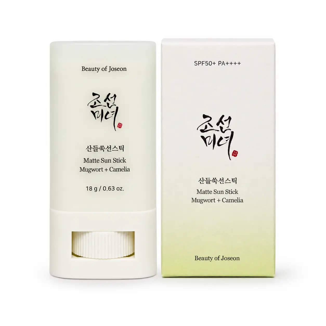 Beauty of Joseon Matte Sun Stick Mugwort+Camelia: SPF 50+ PA++++