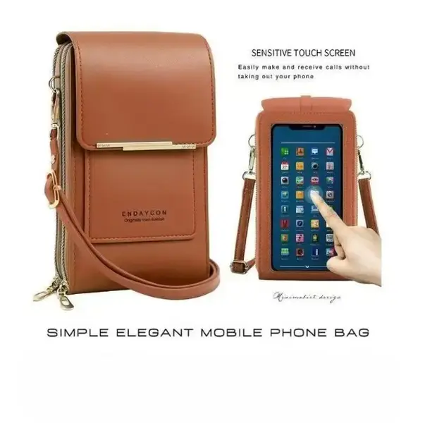 2026 Trendy Minimalist Women's Touchscreen Crossbody Phone Wallet - Adjustable Strap, Waterproof, Multi-Card Slots, Coin Pouch, Multi-Compartment, Touchscreen Compatibility | Stock Up Deals for Shopping/Travel, Stylish Gift Accessory