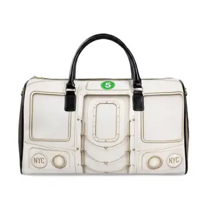 5 Line Leather Travel Bag