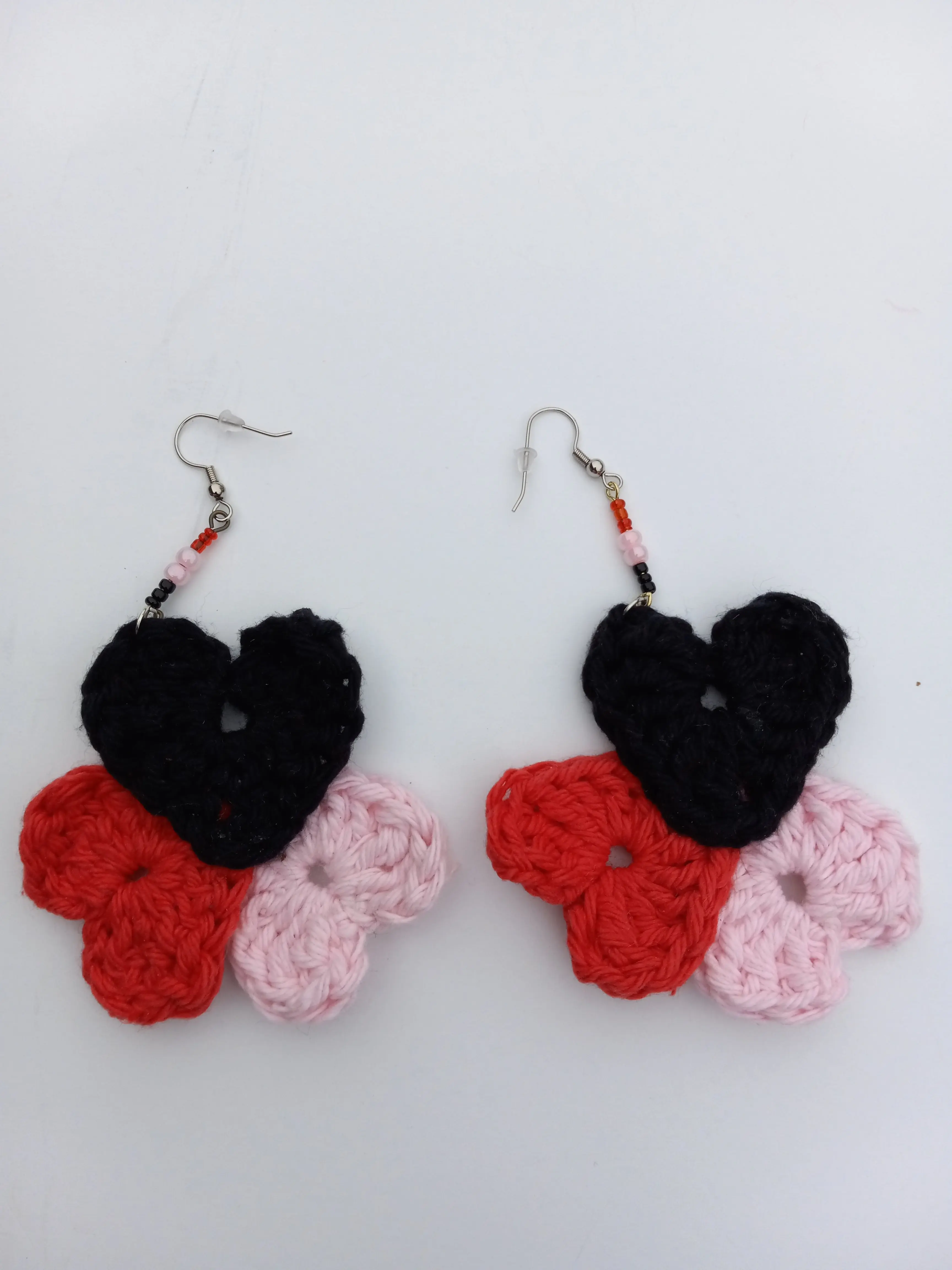 Hearts Galore Crochet Earrings