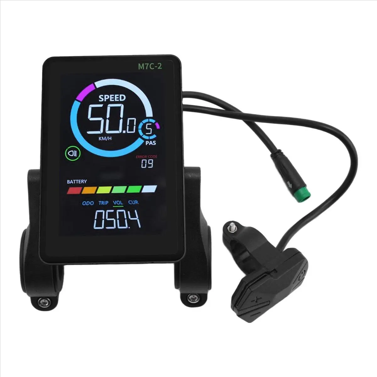 QYKF M7C-2 E-Bike LCD Display, 5-Pin Scooter Control Panel With USB UART Port, Compatible With 24V 36V 48V 60V Mountain Electric Bikes