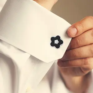 1Pair Flower Cufflinks Men Suit Studs Metal Tuxedo Buttons Business Shirt Accessories Jewelry Cuff Links Tuxedo Studs