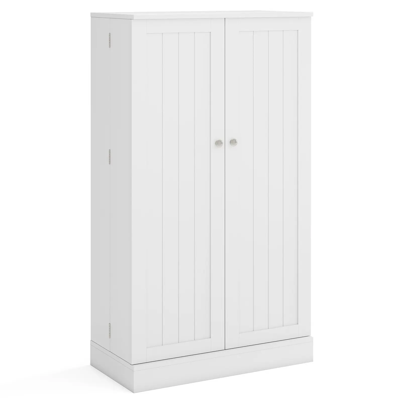 COSTWAY - 41 Inch Tall Pantry Cabinet Kitchen Storage Cabinet with Doors and Shelves-White