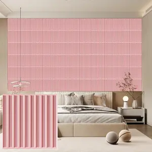 Self Adhesive 3D Wall Panel, 12/20/30pcs Striped Textured Pattern Wall Sticker, Wall Decor for Living Room Lobby Bedroom Hotel Office Game Room