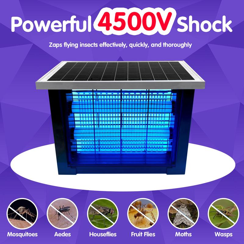 Solar Bug Mosquito Zapper Outdoor, IPX5 Waterproof Ground Insertion Multifunction Type UV Mosquito Killer Electronic Lamp , Modern Household Appliances for Garden, Backyard, Farm Solar Bug Mosquito Zapper Outdoor, IPX5 Waterproof Ground Insertion Multifunction Type UV Mosquito Killer Electronic Lamp , Modern Household Appliances for Garden, Backyard, Farm