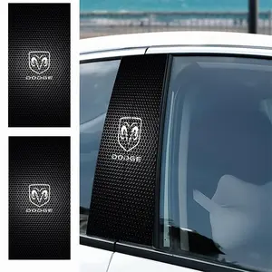 PVC Car B-pillar Sticker Center Column Cover Decals Auto Accessories For Dodge Durango Caliber Dakota Neon SXT Colt Ram Dart SRT