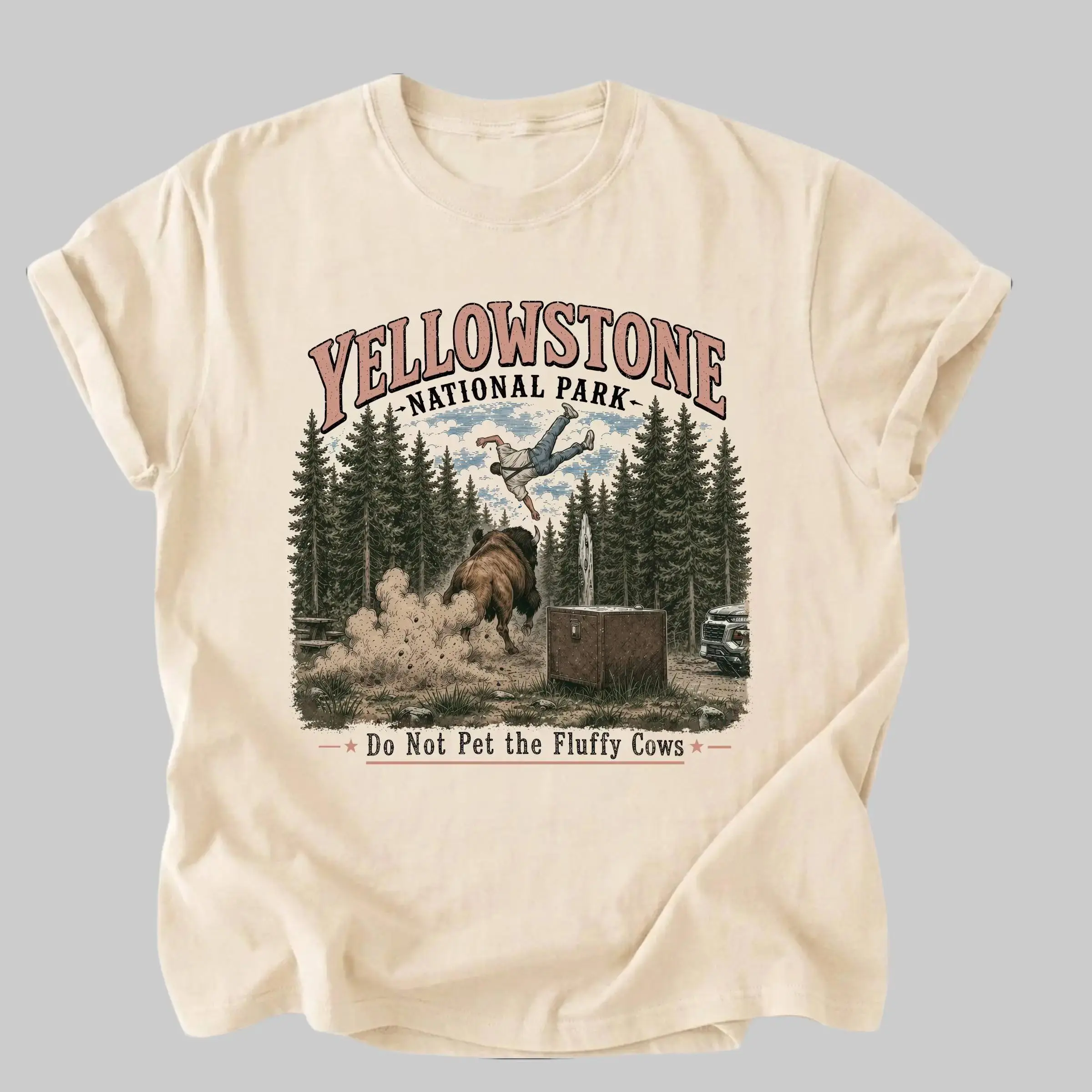 Do Not Pet The Fluffy Cows T-shirt, Yellowstone National Park Shirt, Family Trip Outfit, Matching Camp Tees, Vacation Gifts