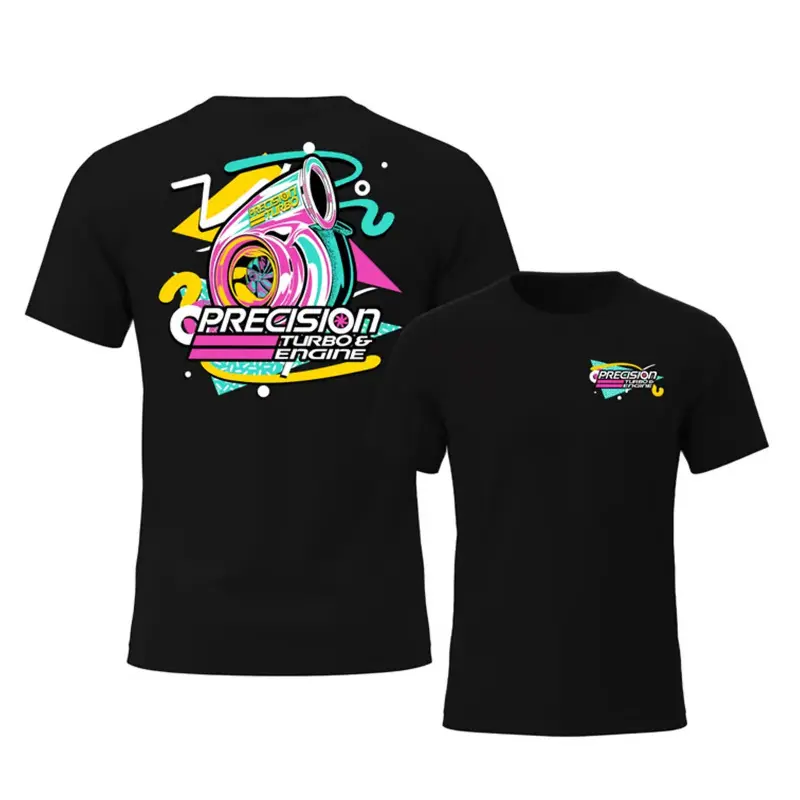 Unisex Fitted Cut Tshirt with Turbo Graphic, 100% Cotton Digital Print, Casual Shortsleeve Round Neck Top for Car Enthusiasts, Apparel, Menswear, Unisex Wear