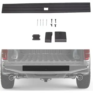 Center Tailgate Molding Trim Compatible with 2015-2020 Ford F150 F-150 Replacement for FL3Z9940602B FO1904135 Flexible Flex Step Cap Top Trim Protector Cover w/Release Button