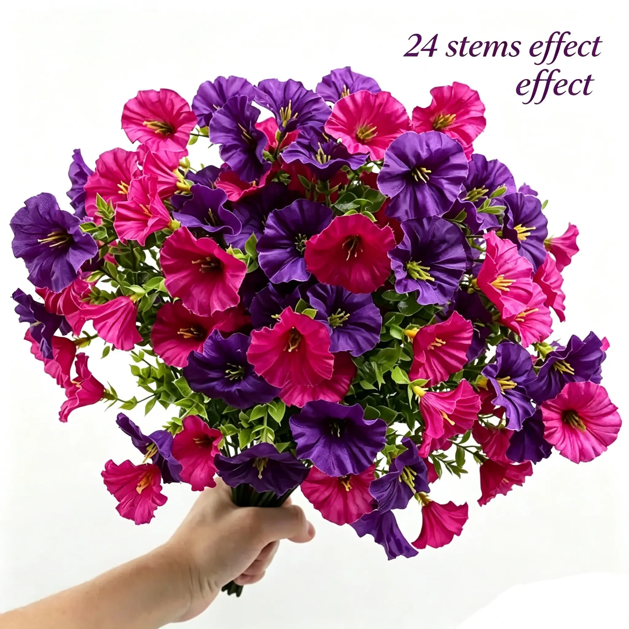 24 Piece Outdoor Artificial Decorative Flowers Decoration, Artificial Flower Plant, Natural Look, Vibrant Colors, UV Resistant Fake Daisies, Garden Pots, Wedding, Home Decor, Artificial Flowers For Outside