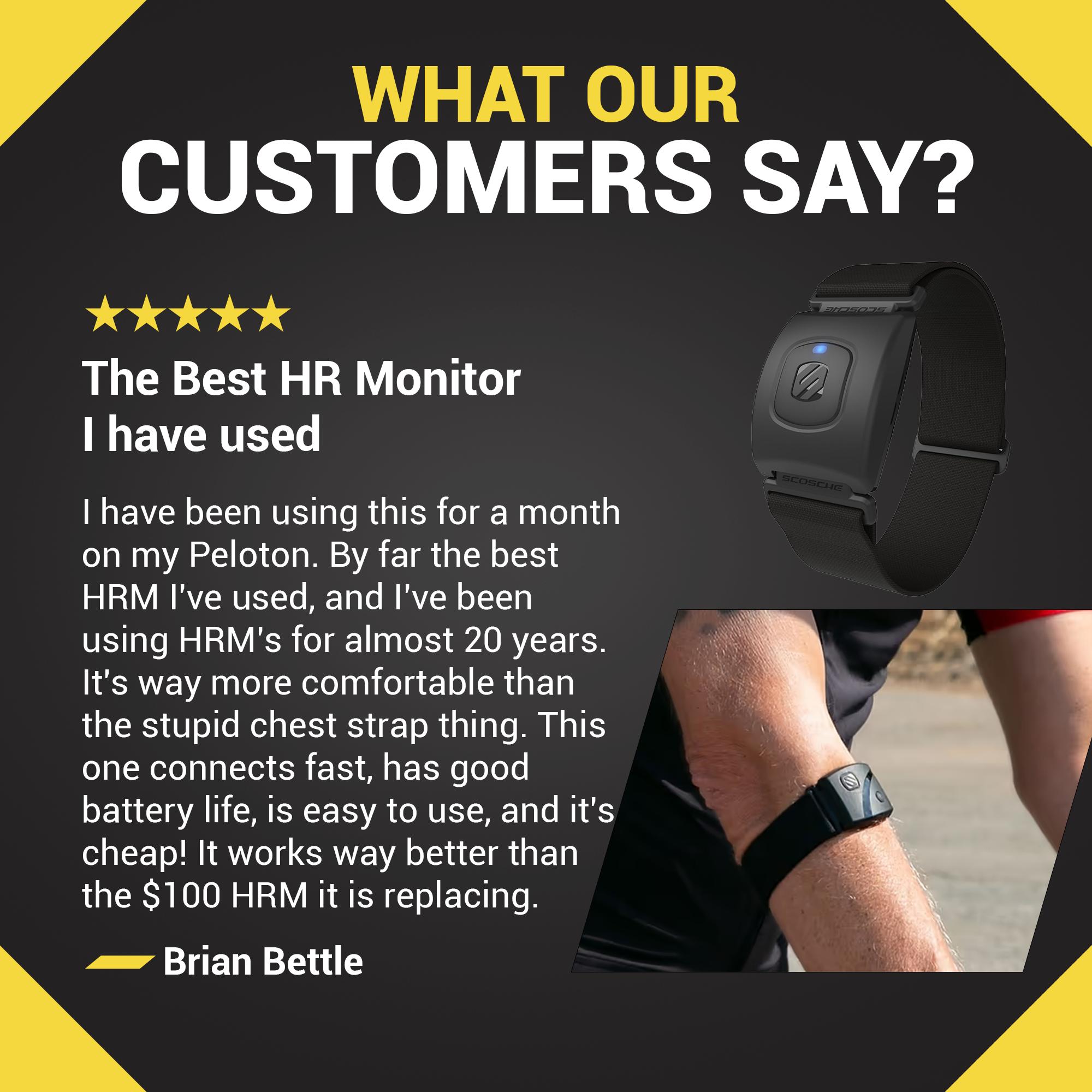 Scosche Rhythm+2.0 Armband Heart Rate Fitness Monitor - Bluetooth, Waterproof, Dustproof, 24-Hour Battery Life, Wireless Range 100 ft, Green/Yellow Sensor